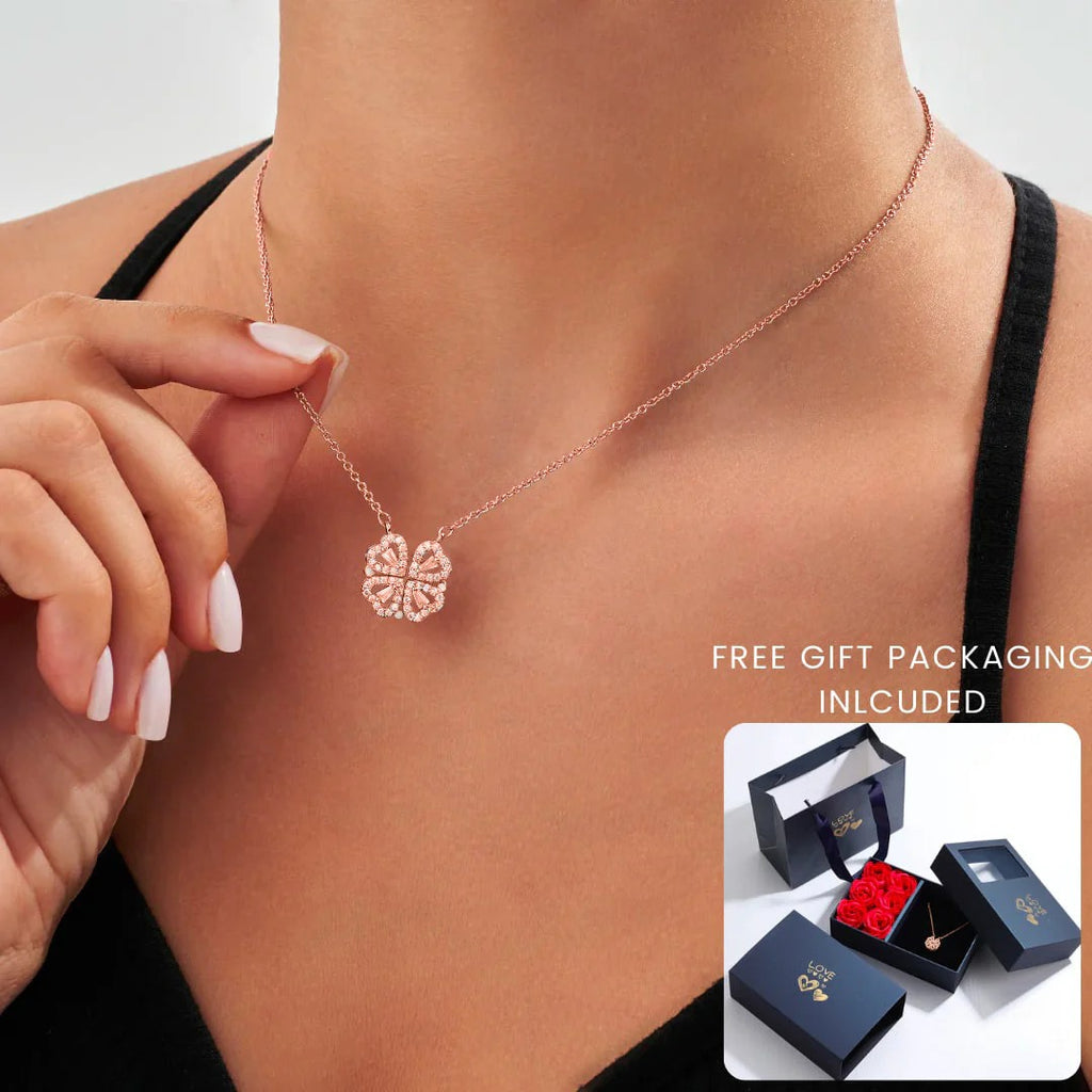 Clover Necklace + Rose Gift Box by Reuniq™
