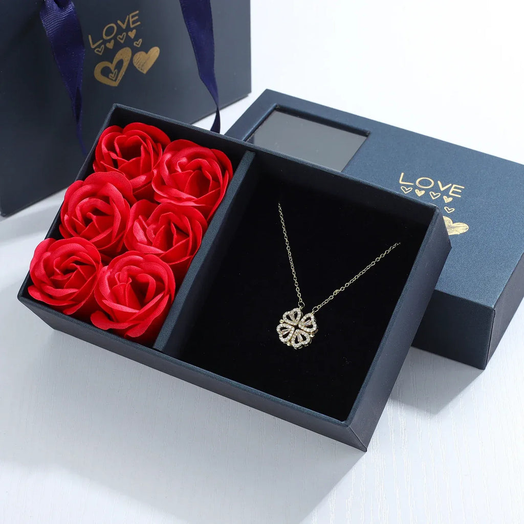 Clover Necklace + Rose Gift Box by Reuniq™